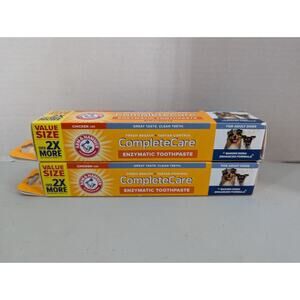 2 Arm & Hammer Complete Care Enzymatic Dog Toothpaste 6.2 oz Exp 9/27 -0125T19